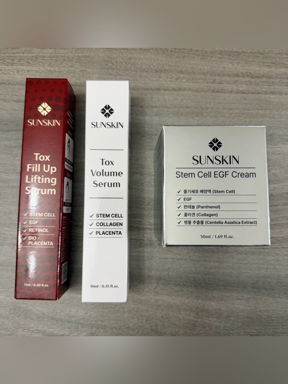 Korean SunSkin Tox Fill Up Lifting & Tox Volume Serum Skin Care Bundle